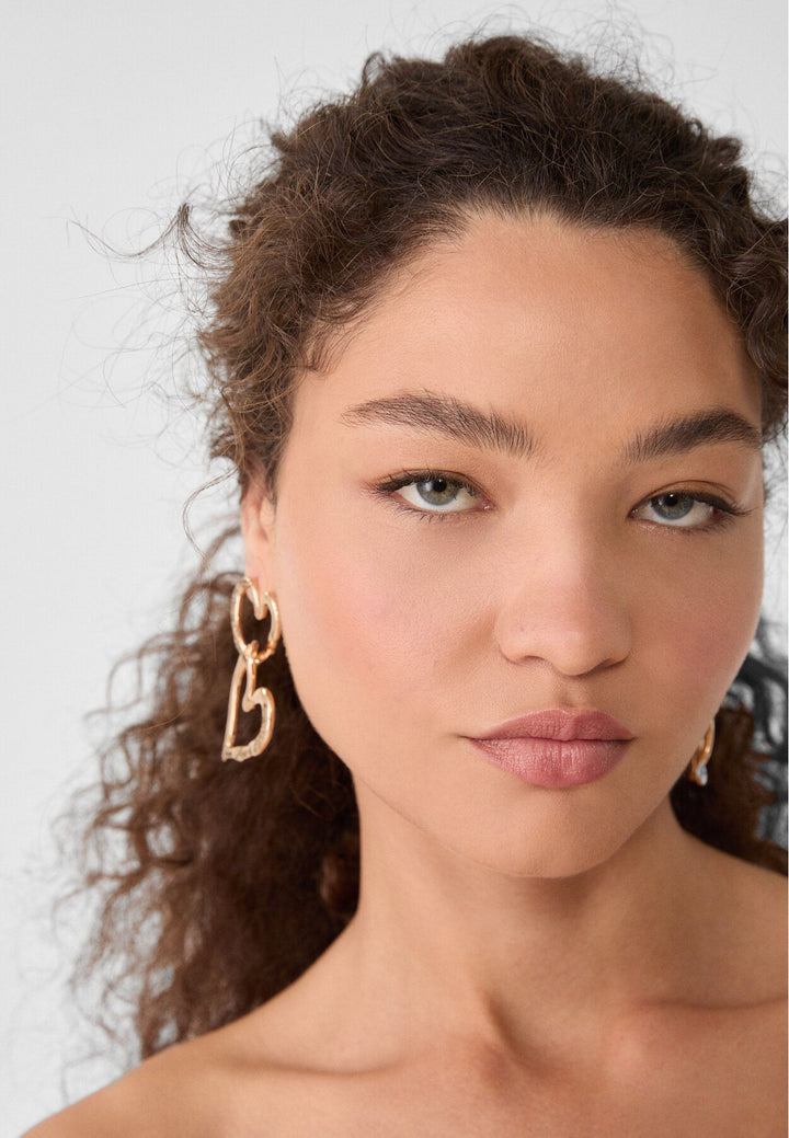 Moudda STRADIVARIUS - Boucles d'Oreilles Double Cœur - Tunisie 3