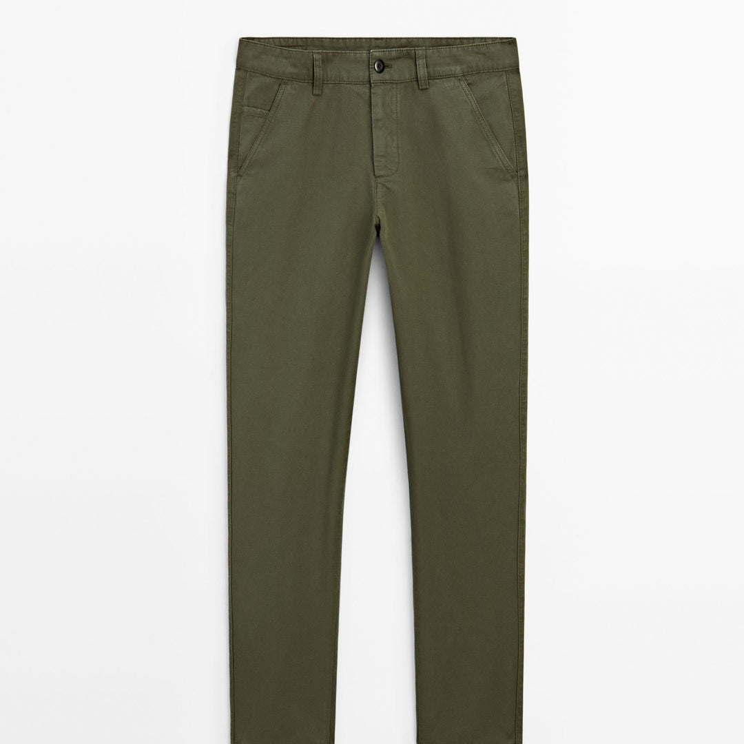 Moudda Massimo Dutti - Pantalon jean cassé coton/lin court coupe - Tunisie 2