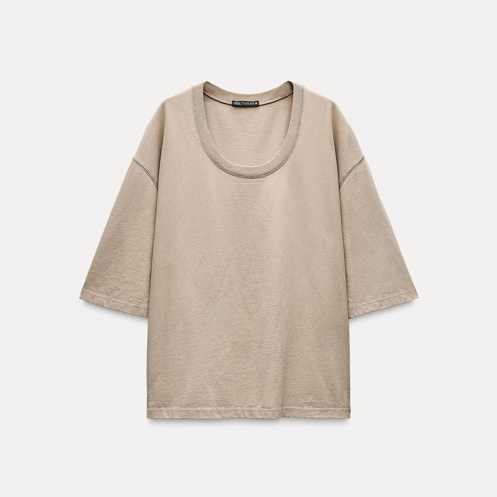 Moudda ZARA - T-shirt Oversize Col Rond - Tunisie 2