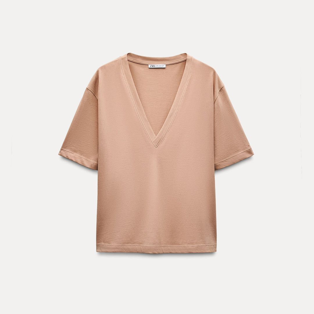 Moudda ZARA - T-shirt Coton Basique Manches Courtes - Tunisie 1