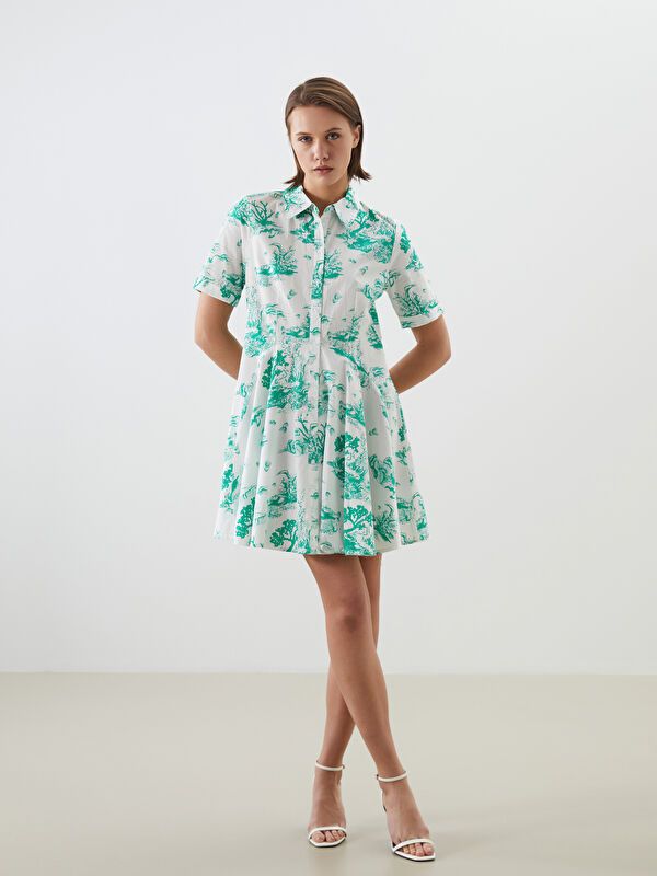 Moudda LC Waikiki - Robe manches courtes en tissu pour Femme - Tunisie 1