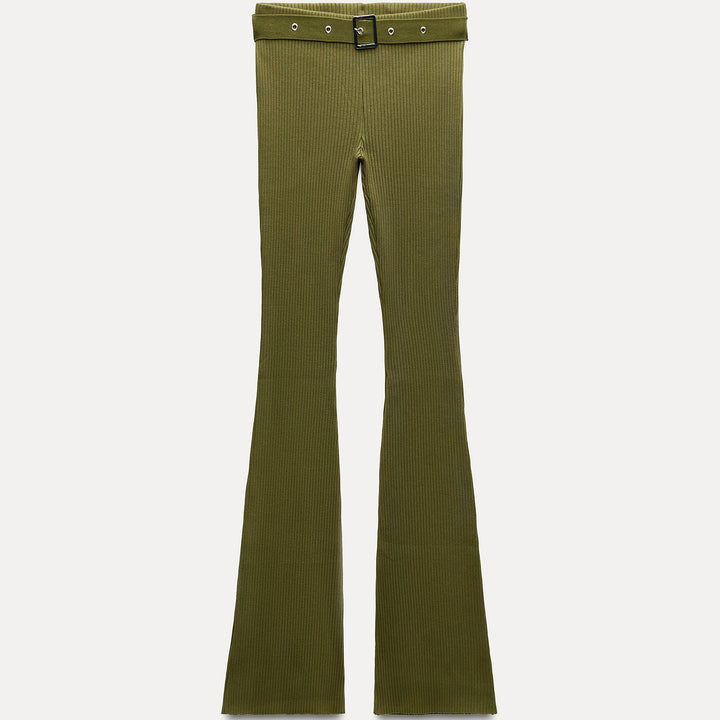 Moudda ZARA - Pantalon Évasé Côtelé à Ceinture - Tunisie 1