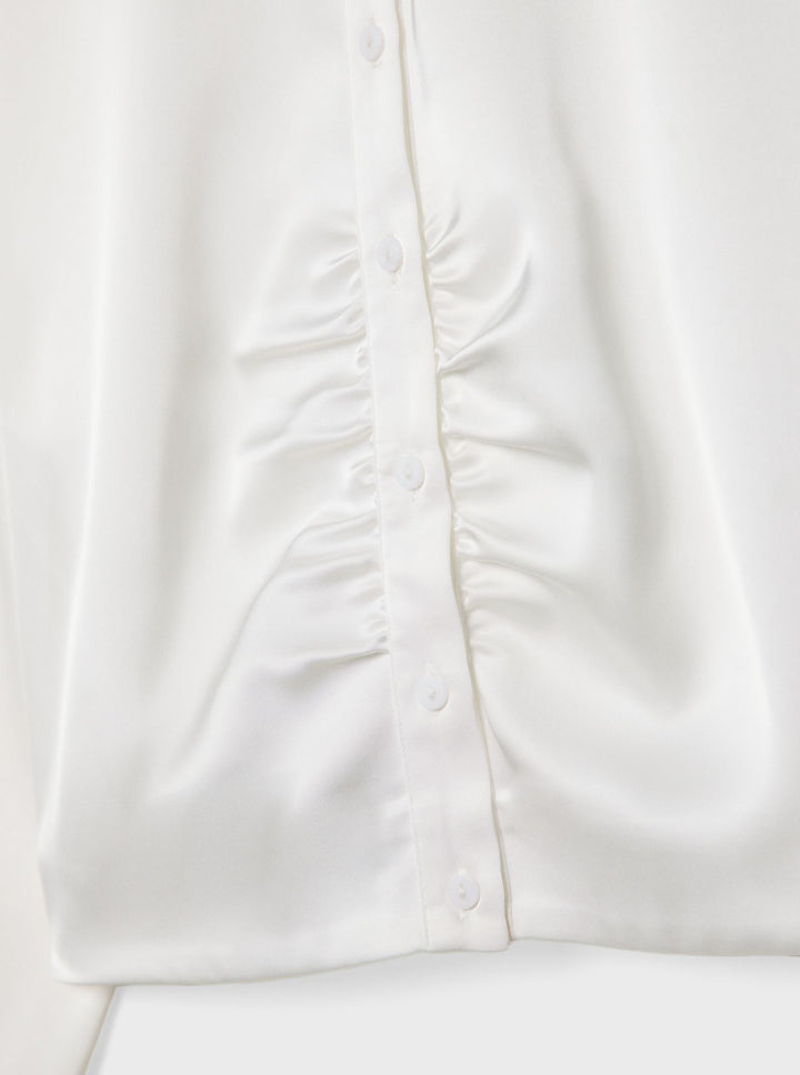 Moudda STRADIVARIUS - Chemise en Satin Basique Courte Froncée - Tunisie 1