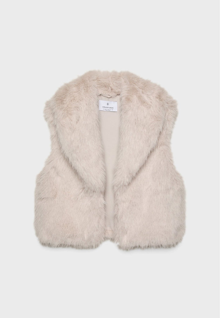 Moudda STRADIVARIUS - Gilet en Fourrure Crop Col Enveloppant - Tunisie 2