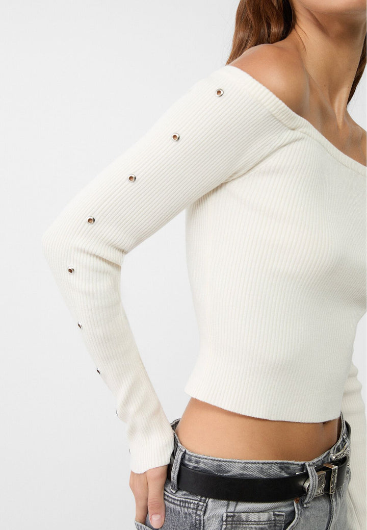 Moudda STRADIVARIUS - Pull en Maille avec Œillets - Tunisie 4