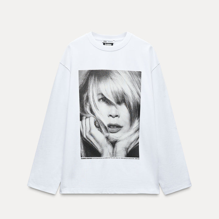Moudda ZARA - T-shirt Imprimé Claudia Schiffer - Tunisie 2