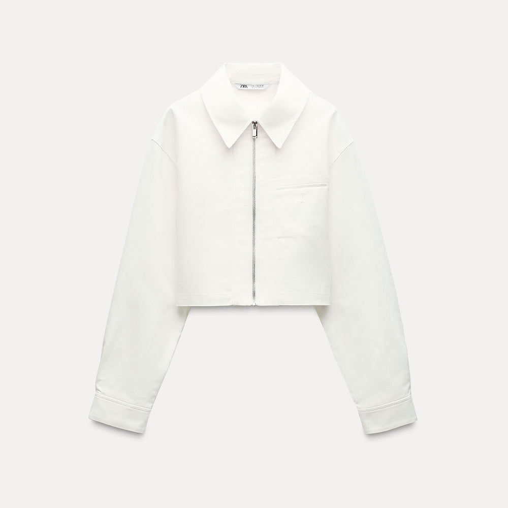 Moudda ZARA - Veste courte col chemise liseré poche - Tunisie 2