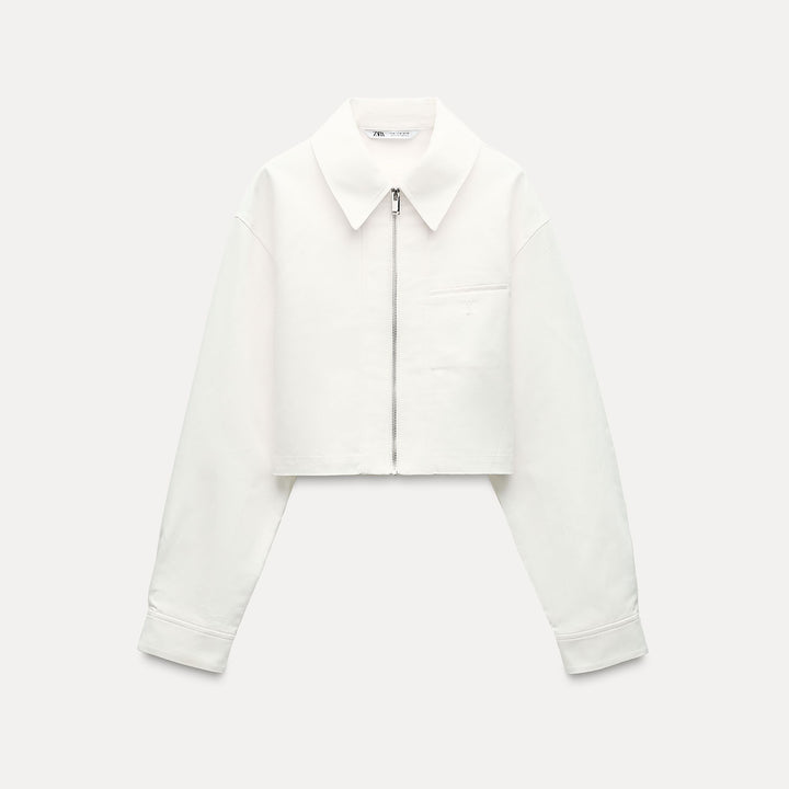 Moudda ZARA - Veste courte col chemise liseré poche - Tunisie 2