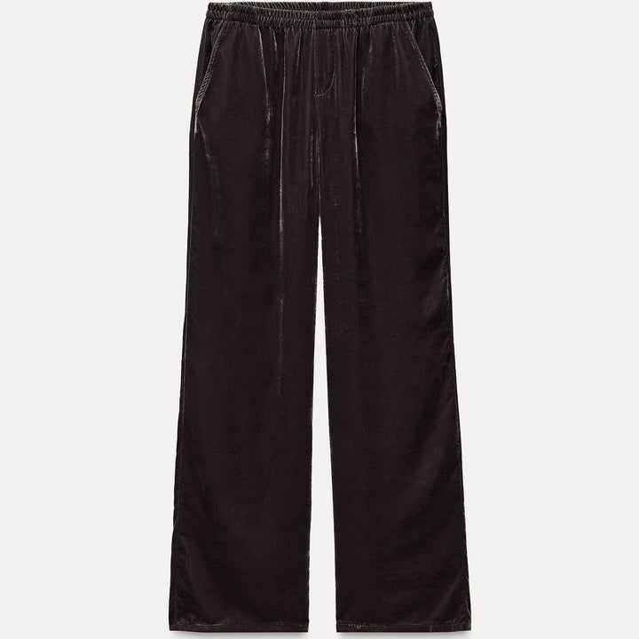 Moudda ZARA - Pantalon pyjama en velours, cordon à la taille – ensemble - Tunisie 1
