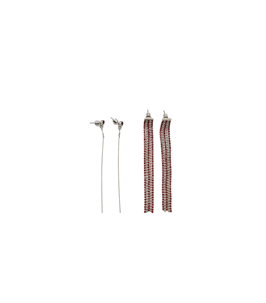 Moudda STRADIVARIUS - Lot de 2 Boucles d'Oreilles Chaîne Strass - Tunisie 1