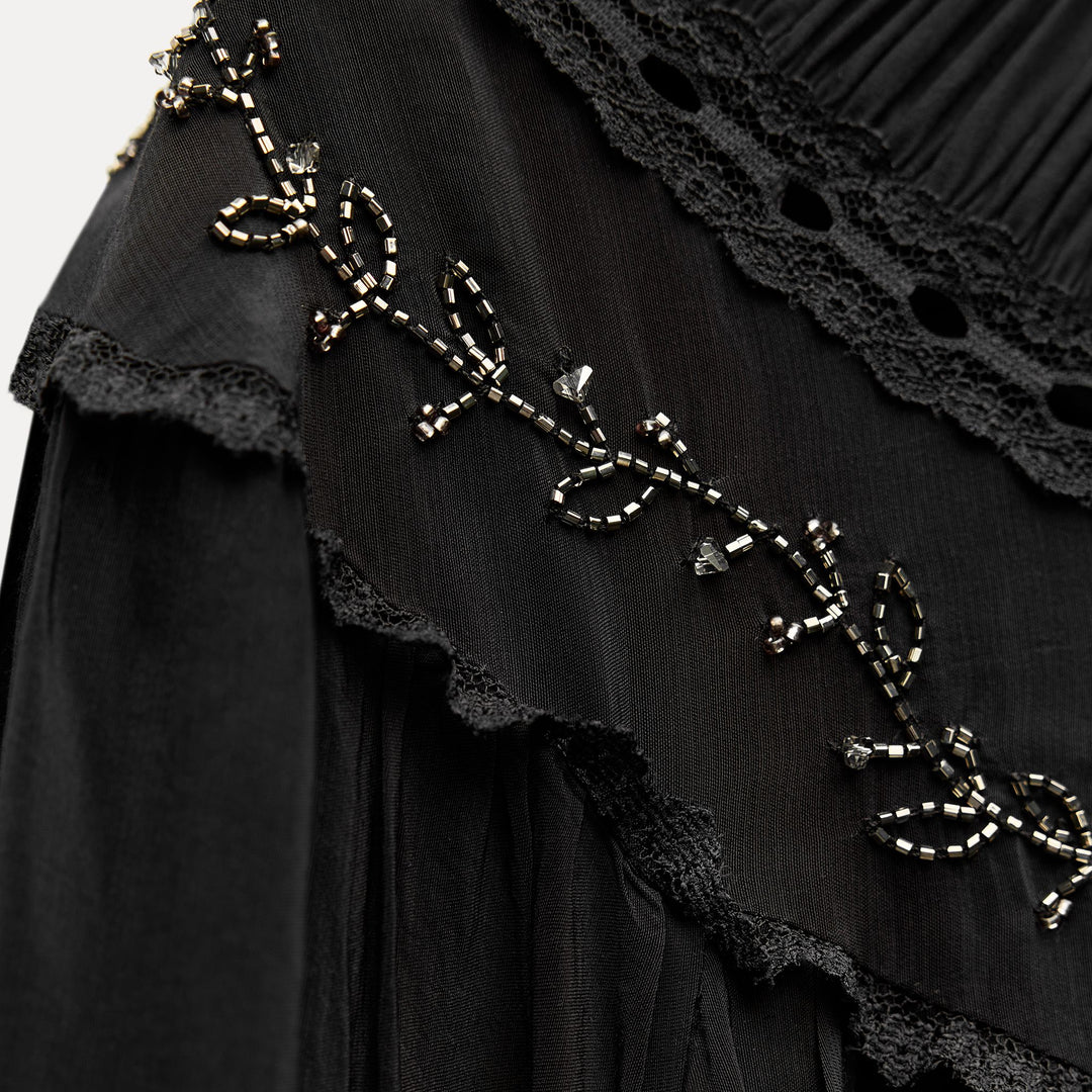 Moudda ZARA - Robe courte romantique brodée strass - Tunisie 3