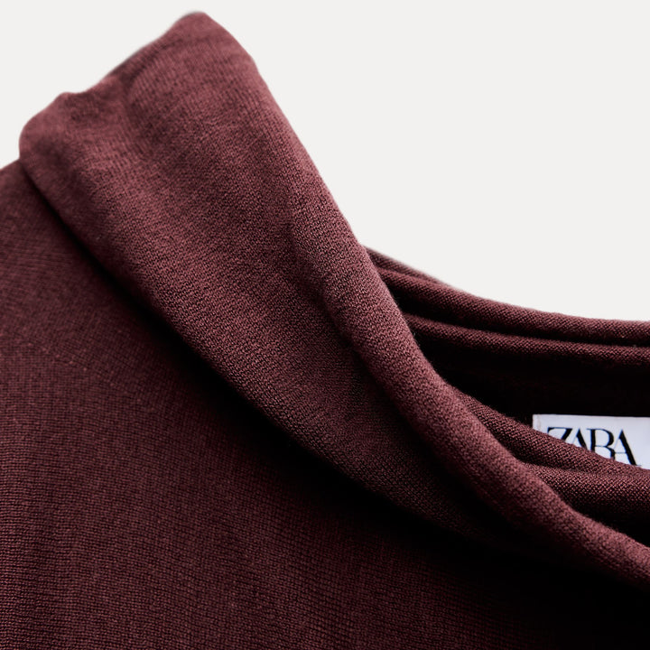 Moudda ZARA - Pull col échancré ultra-fin 70% laine 30% soie - Tunisie 3