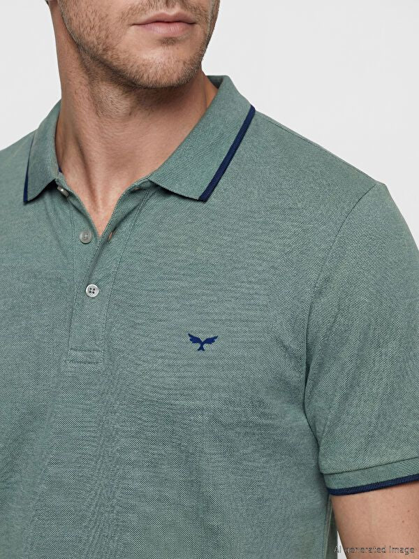 Moudda LC Waikiki - T-shirt col polo basique manches courtes en jersey pour Homme - Tunisie 3