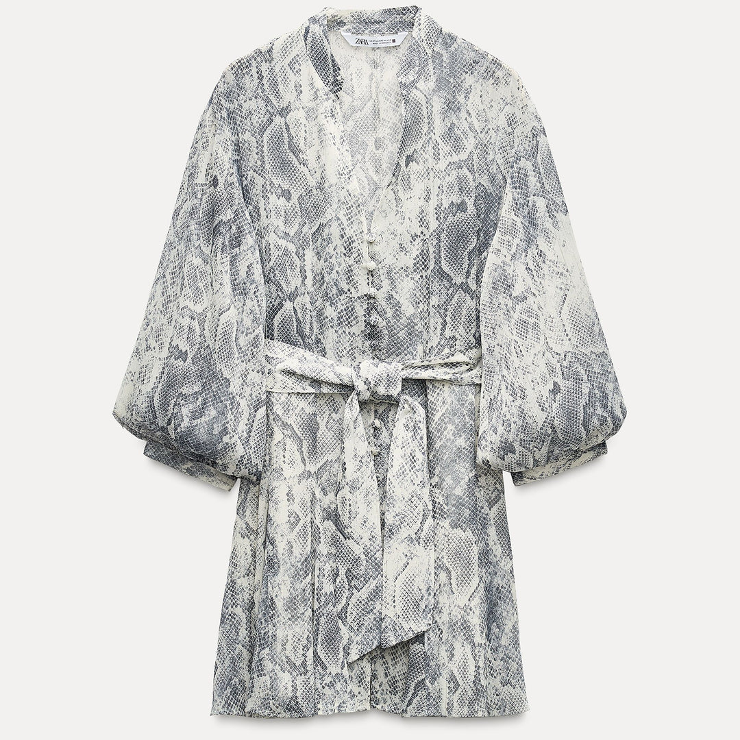 Moudda ZARA - Robe courte lurex imprimée animalier - Tunisie 1