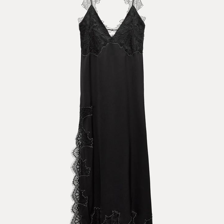 Moudda ZARA - Robe mi-longue de soie détail dentelle - Tunisie 1