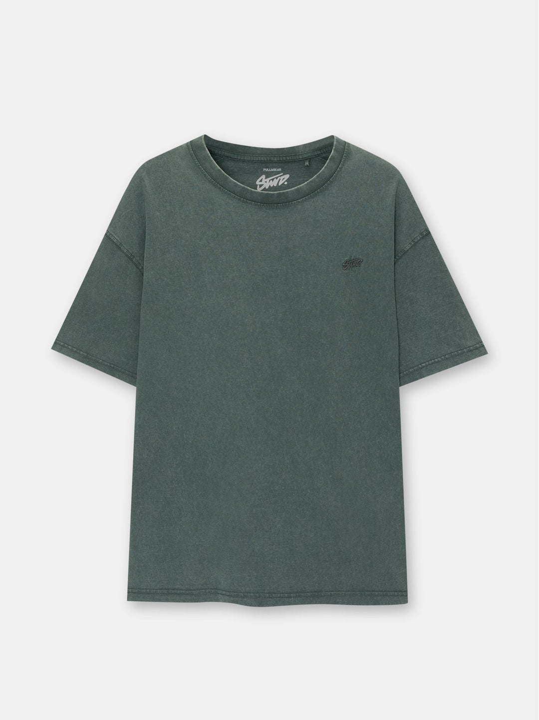 Moudda PULL & BEAR - T-Shirt Demi-Manches Lavage Acide STWD Patch - Tunisie 2