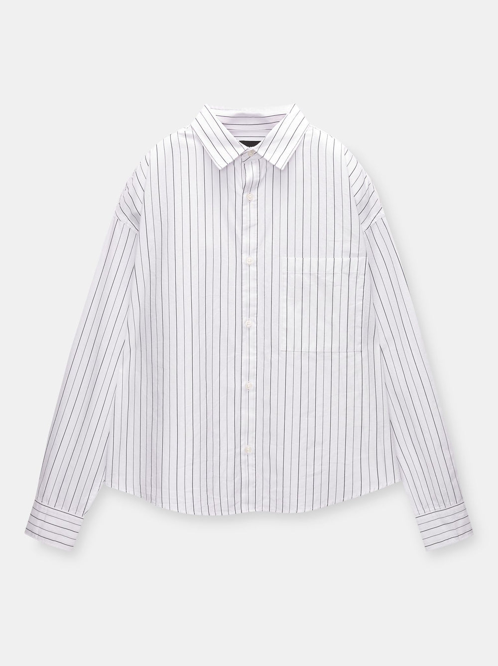Moudda PULL & BEAR - Chemise Manches Longues Popeline Rayures Boxy - Tunisie 2
