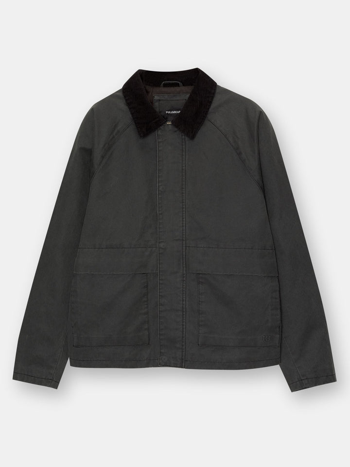Moudda PULL & BEAR - Veste Nouvelle Cirée Col Camisero 2024 - Tunisie 3