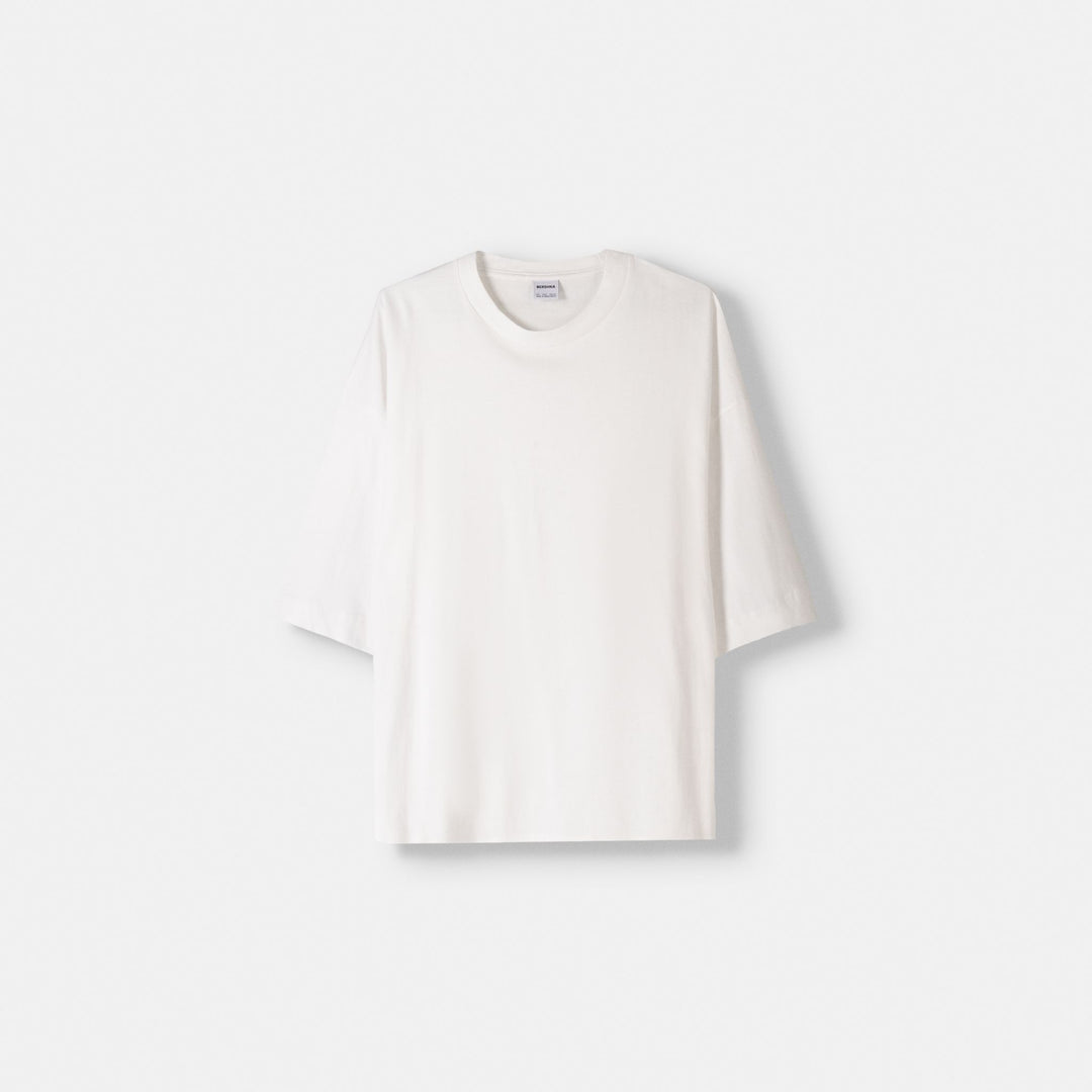 Moudda BERSHKA - T-shirt manches courtes boxy uni - Tunisie 1