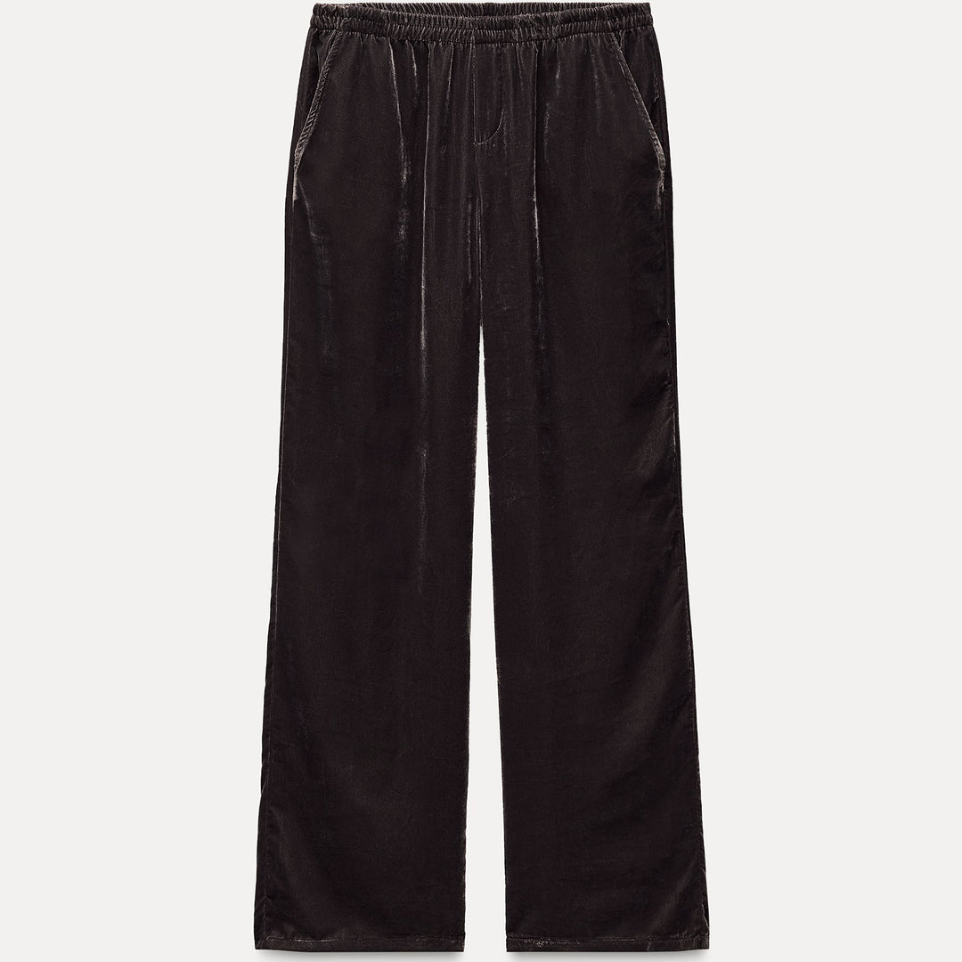 Moudda ZARA - Pantalon pyjama en velours, cordon à la taille – ensemble - Tunisie 2