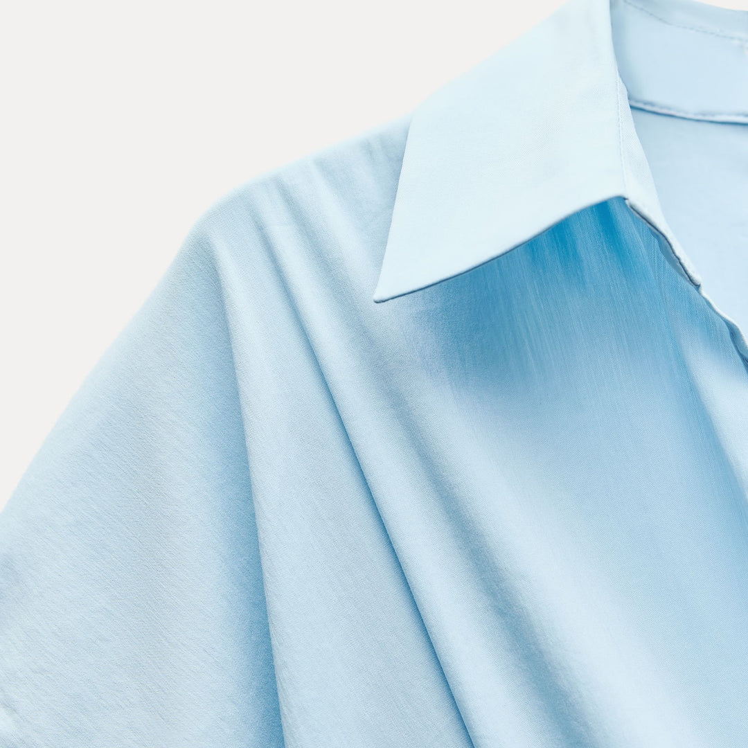 Moudda ZARA - Robe mi-longue chemise croisée élastique - Tunisie 3