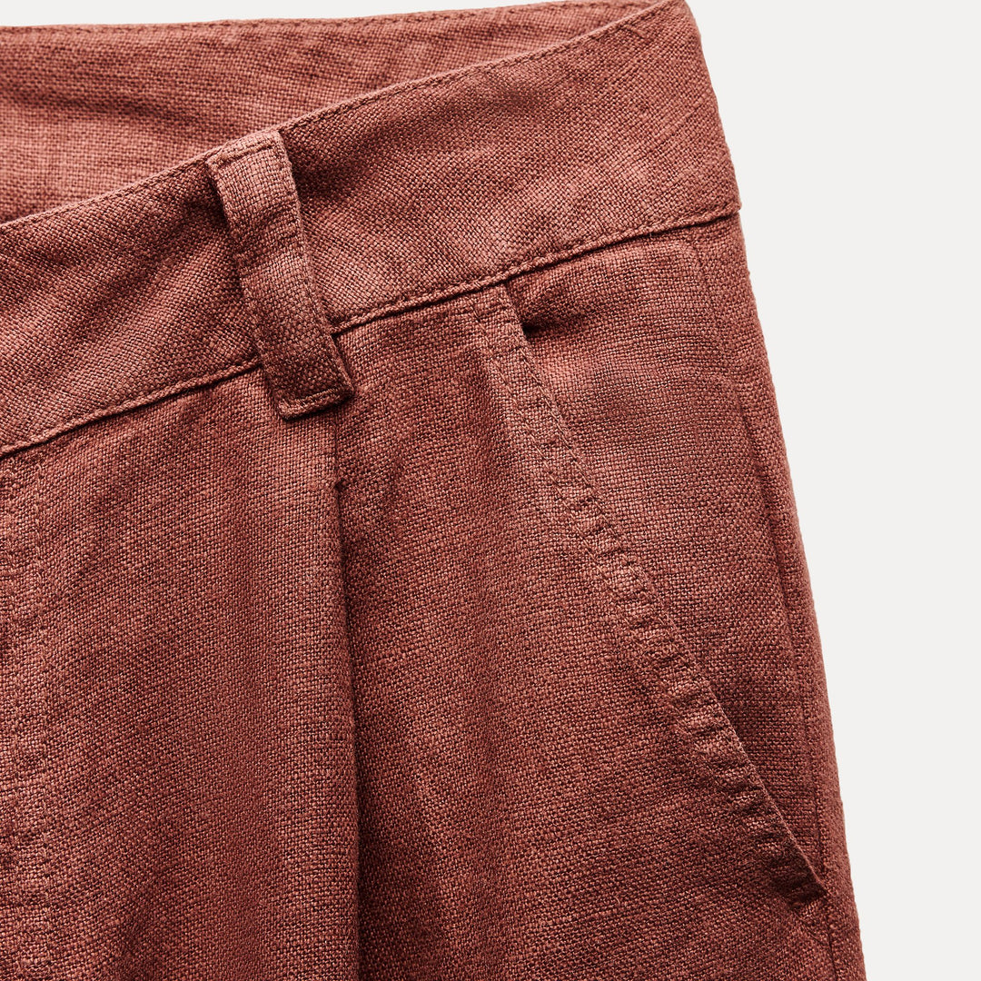 Moudda ZARA - Pantalon en lin premium jambe large plissé - Tunisie 3