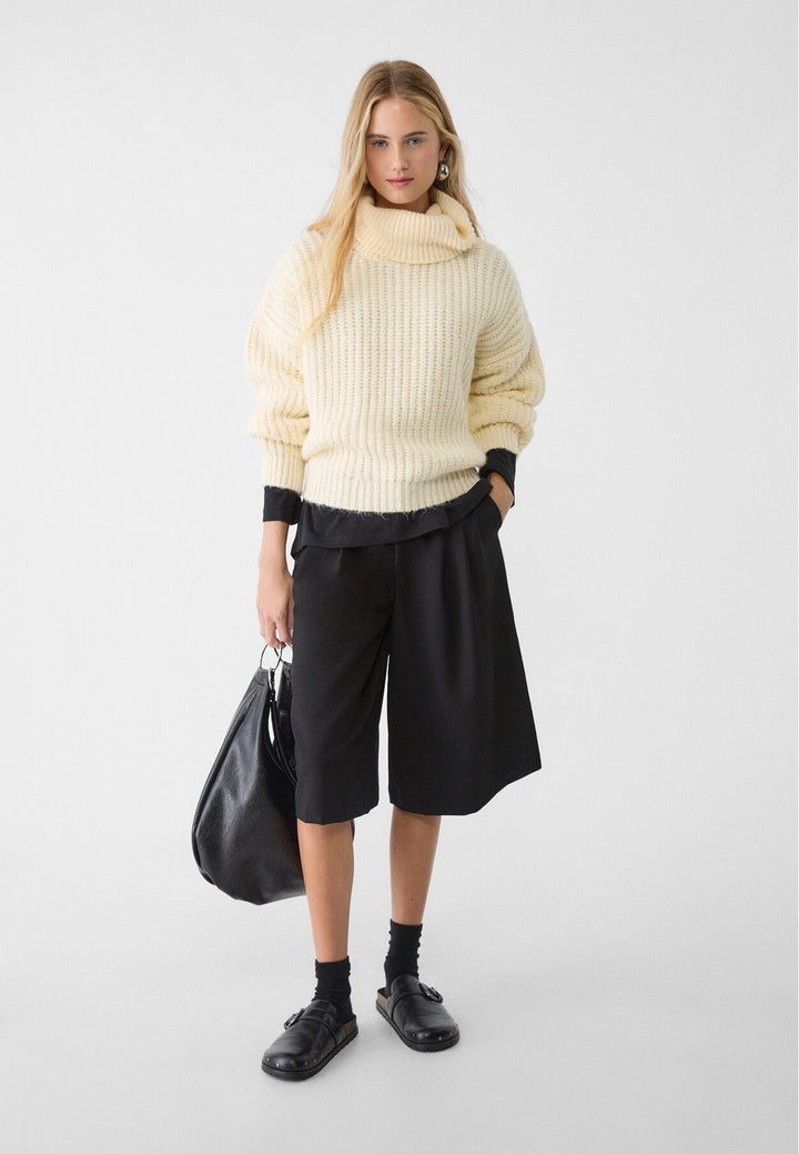 Moudda STRADIVARIUS - Pull en Maille Col Cygne Enfeutré Rib - Tunisie 3