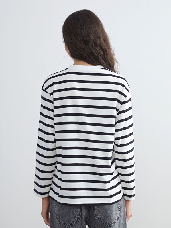 Moudda LC Waikiki - Body en jersey manches longues Femme Ecru - Tunisie 4