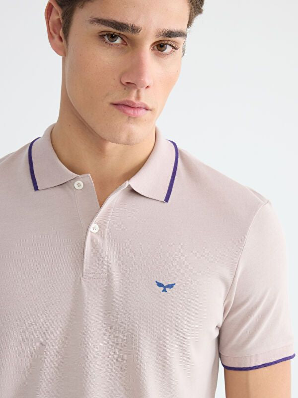 Moudda LC Waikiki - T-shirt col polo basique manches courtes en jersey pour Homme - Tunisie 3