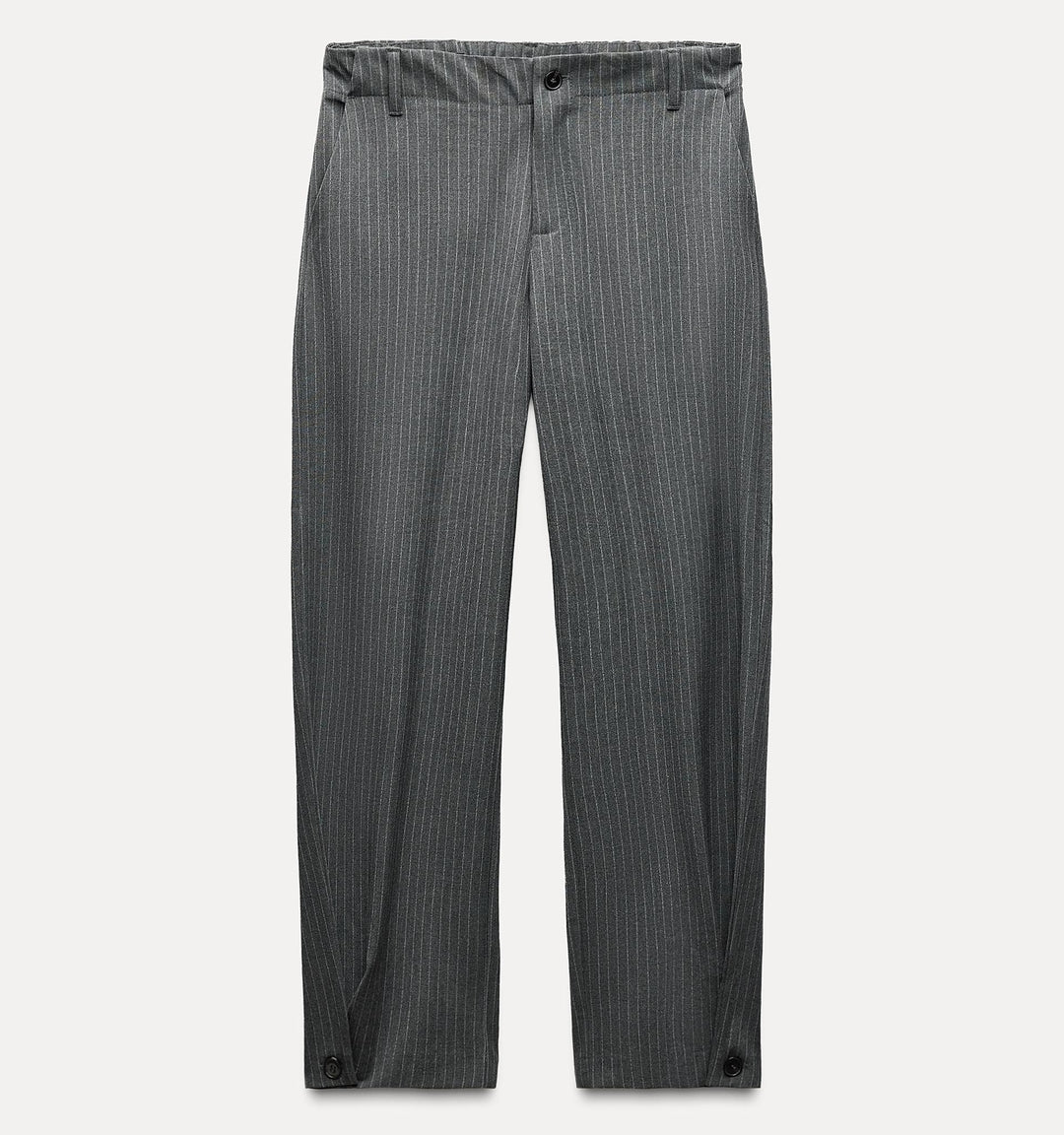 Moudda ZARA - Pantalon tonneau bouton ourlet rayé diplomate - Tunisie 1