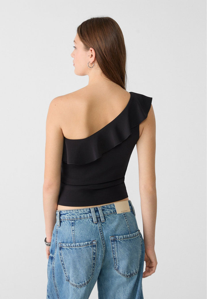 Moudda STRADIVARIUS - T-Shirt Asymétrique à Volant - Tunisie 5