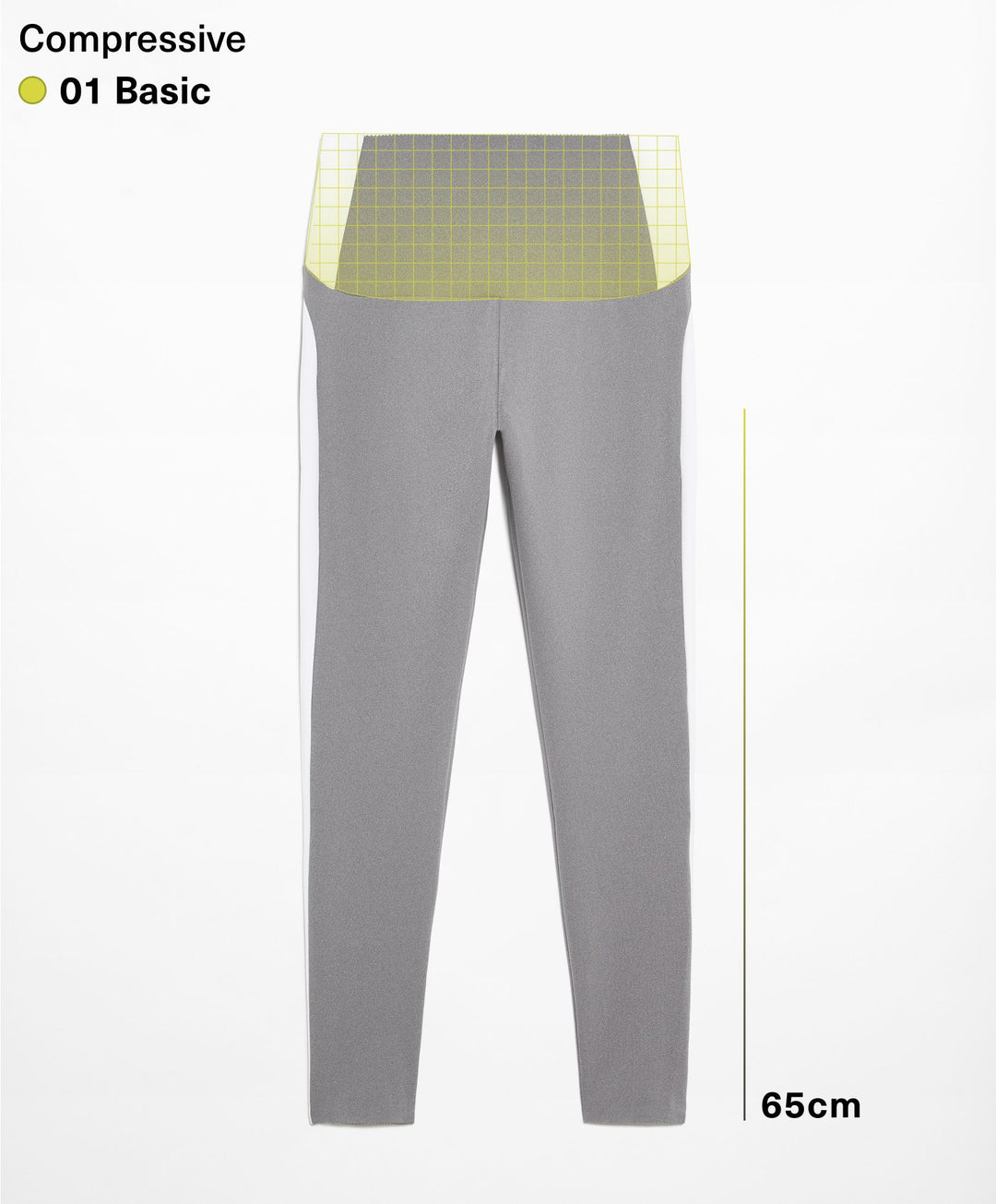 Moudda Oysho - Legging Compressif Taille Haute Color Block Gris Moyen - Tunisie 3