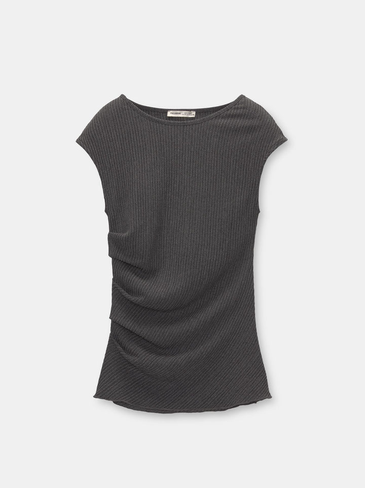 Moudda PULL & BEAR - Body Top Sans Manches Froncé Bambula - Tunisie 1