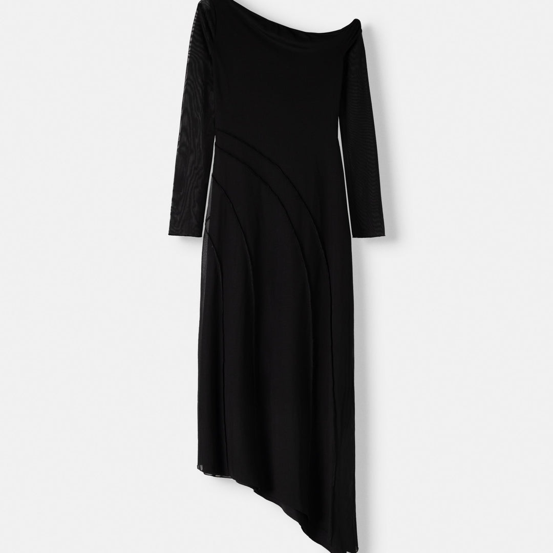 Moudda BERSHKA - Robe mi-longue manches longues/longues asymétrique uni/imprimé - Tunisie 1