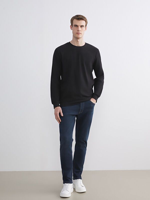 Moudda LC Waikiki - Sweatshirt jersey basique Homme Noir - Tunisie 2