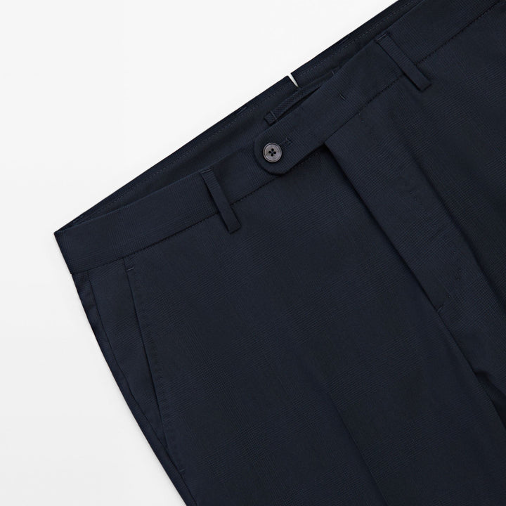Moudda Massimo Dutti - Pantalon costume carreaux bleu marine - Tunisie 5