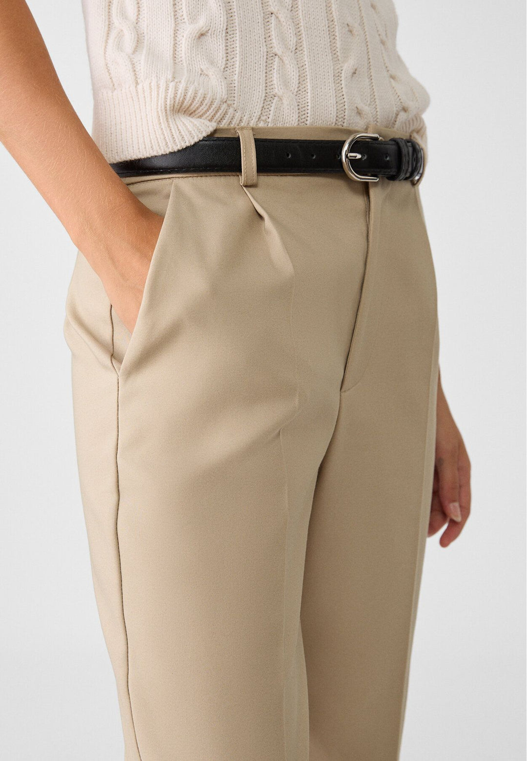Moudda STRADIVARIUS - Nouveau Pantalon en Satin avec Ceinture - Tunisie 4