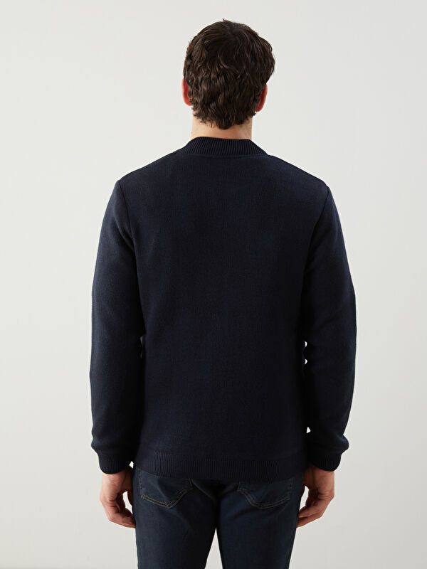 Moudda LC Waikiki - Cardigan-manteau en tricot couleur Bleu marine pour hommes - Tunisie 4