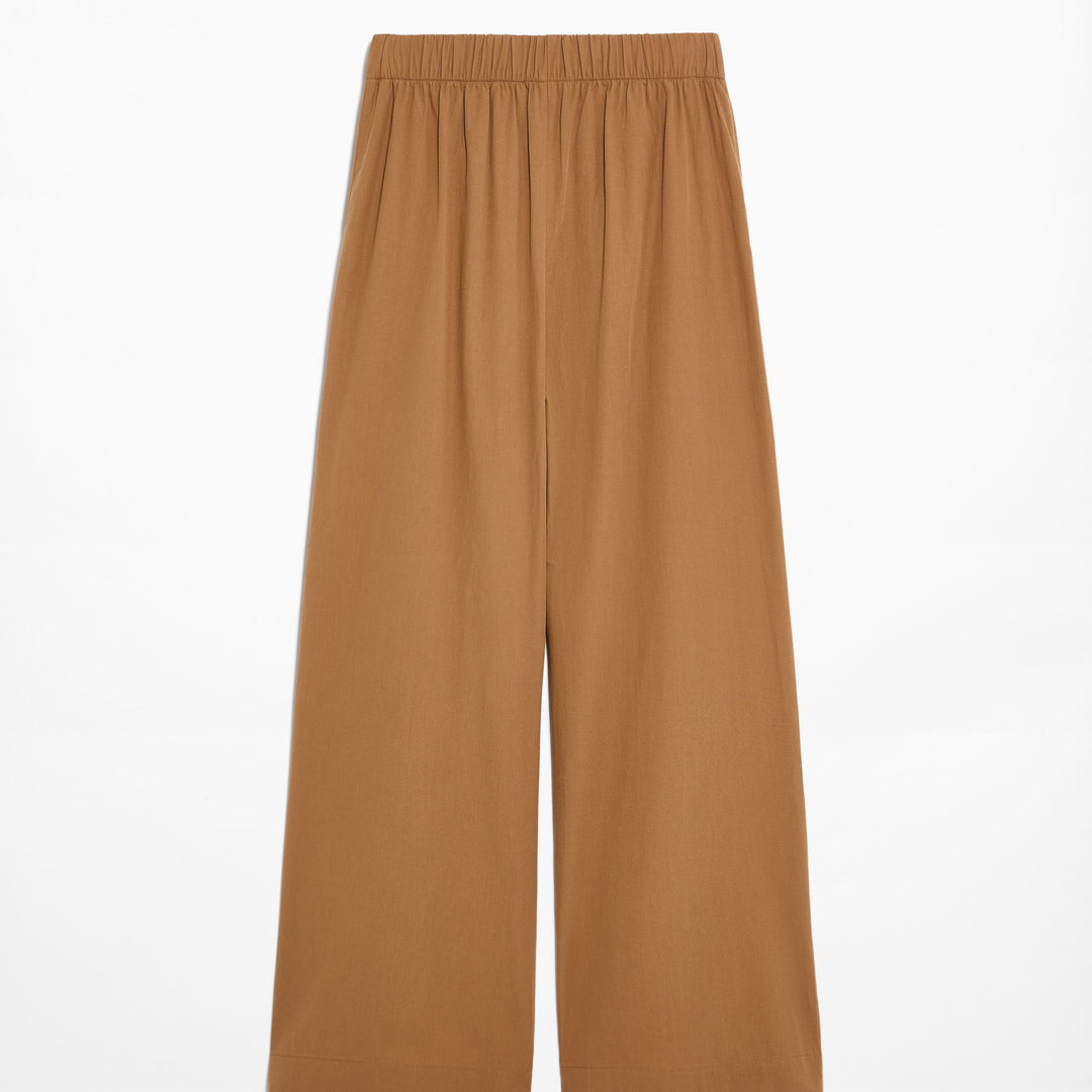 Moudda Oysho - Pantalon Jambe Large en Popeline - Tunisie 1