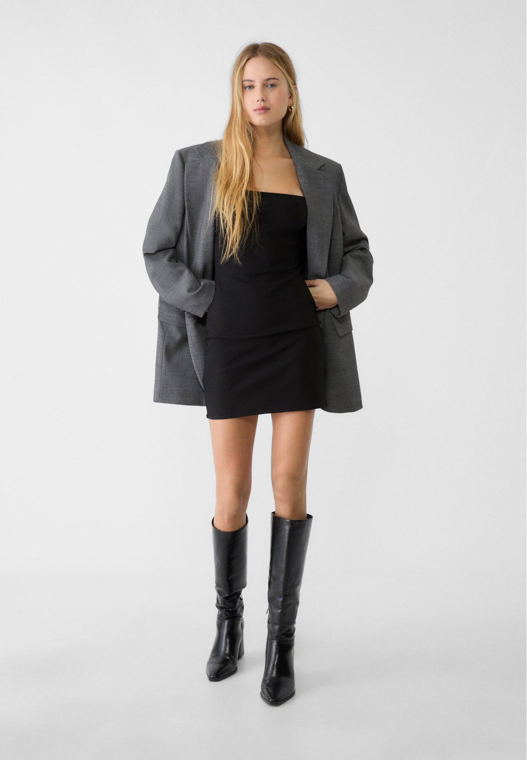 Moudda STRADIVARIUS - Robe à Encolure Carrée en Bengaline M/L - Tunisie 3