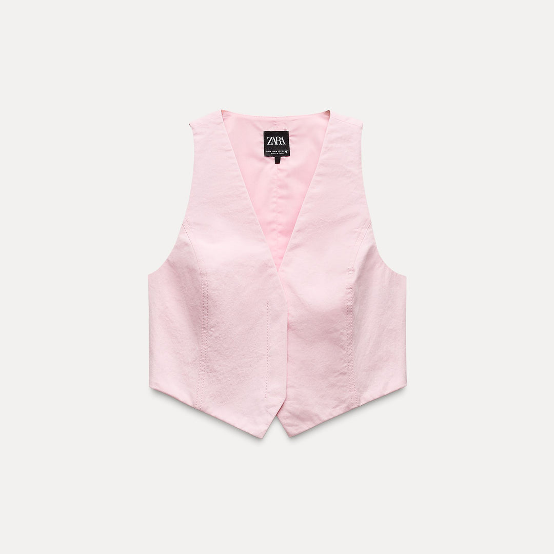 Moudda ZARA - Gilet coton encolure découpe nœud - Tunisie 2