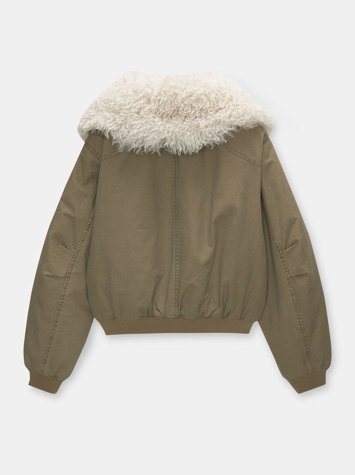Moudda PULL & BEAR - Veste Bomber Poil Bouclé Col - Tunisie 1