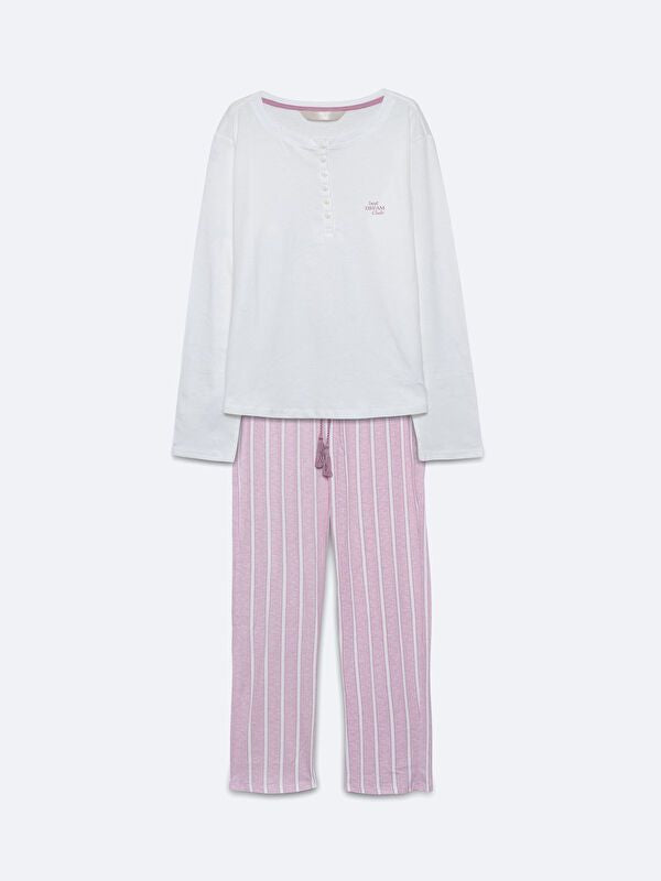 Moudda LC Waikiki - Pyjama en jersey à manches longues pour Femmes - Tunisie 6