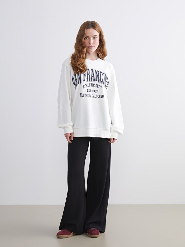 Moudda LC Waikiki - Sweatshirt en jersey Femme Ecru - Tunisie 2