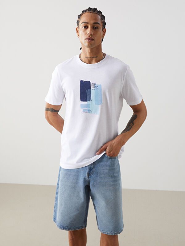 Moudda LC Waikiki - T-shirt imprimé manches courtes en jersey - Tunisie 1
