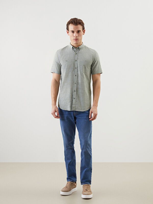 Moudda LC Waikiki - Chemise manches courtes en tissu pour Homme - Tunisie 2
