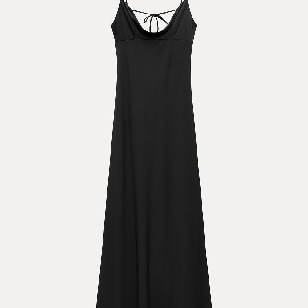 Moudda ZARA - Robe longue en maille, bretelles, drapée, découpes - Tunisie 2