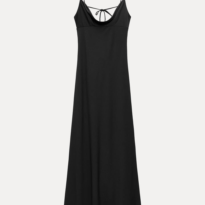 Moudda ZARA - Robe longue en maille, bretelles, drapée, découpes - Tunisie 2
