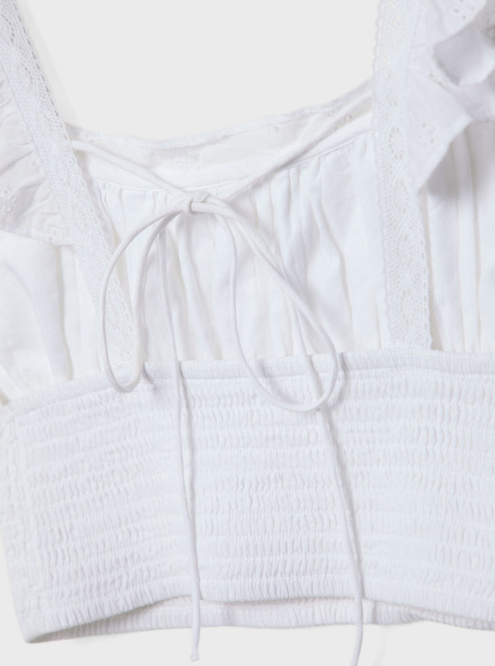 Moudda STRADIVARIUS - Top à Bretelles avec Broderie Suisse - Tunisie 1