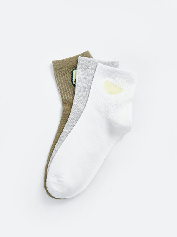 Moudda LC Waikiki - Chaussettes courtes Femme Mélange gris clair - Tunisie 2